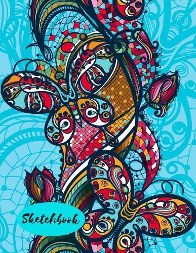 Sketchbook: Boho Butterflies with Flowers 8.5"x11" (21.59cm x 27.94cm) 120 Pages Sketching, Doodling, Journaling, Writing, Painting, and Drawing Paper Sketch Pa(15 Cool Sketch Books)