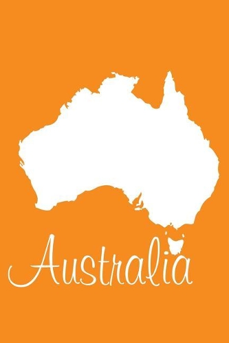 Australia - Tangerine Lined Notebook with Margins