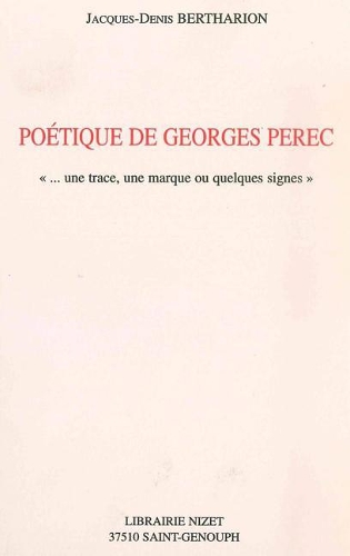 Poetique de Georges Perec