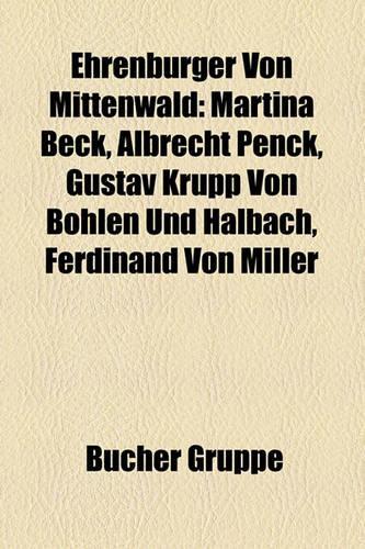 Ehrenburger Von Mittenwald