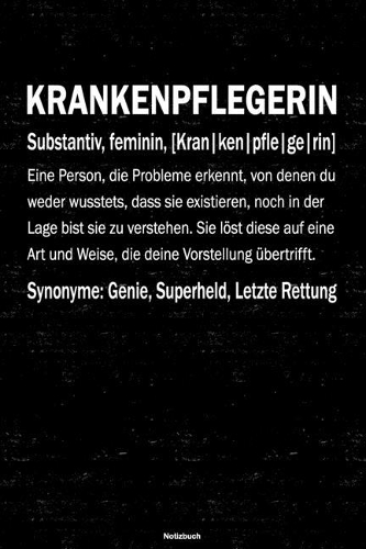Krankenpflegerin Notizbuch