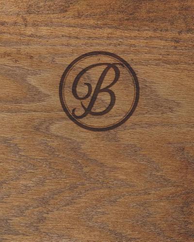 Wood Burned Monogram Creative Journal - B: (8 X 10 Lined) Blank Notebook College Ruled