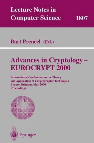 Advances in Cryptology - Eurocrypt 2000