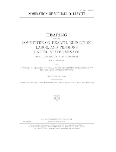Nomination of Michael O. Leavitt