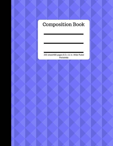 Periwinkle Composition Book 200 Sheet/400 Pages 8.5 X 11 In.-Wide Ruled