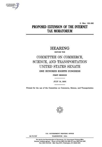 Proposed Extension of the Internet Tax Moratorium