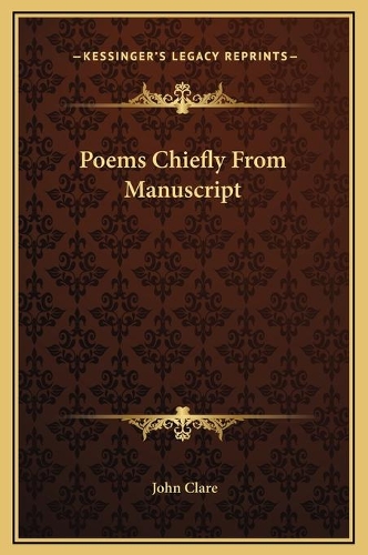 Poems Chiefly From Manuscript