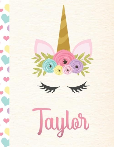 Taylor: 2020. Personalized Weekly Unicorn Planner For Girls. 8.5x11 Week Per Page 2020 Planner/Diary With Pink Name