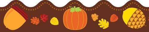 Acorns & Pumpkins Scalloped Bulletin Board Borders
