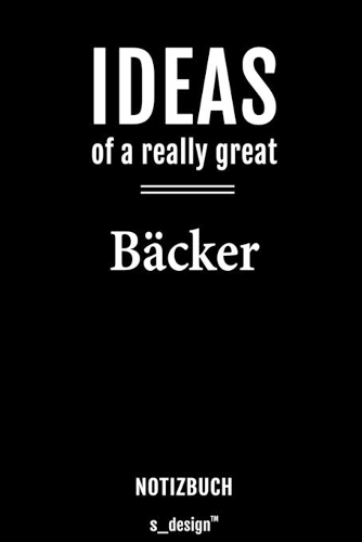 Notizbuch für Bäcker