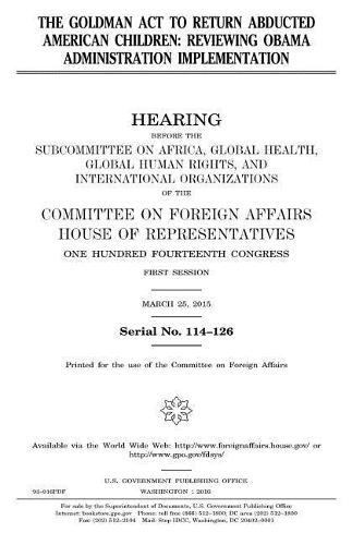 The Goldman Act to return abducted American children