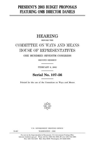President's 2003 Budget Proposals Featuring OMB Director Daniels