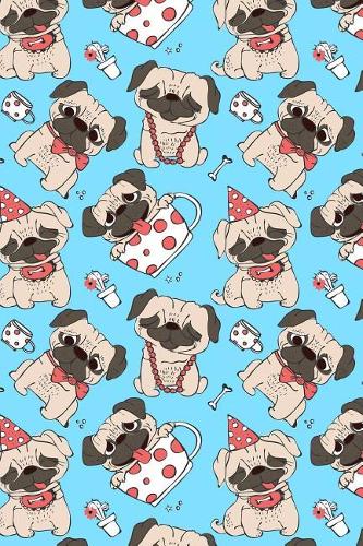 Bullet Journal Notebook Funny Pugs Pattern 9
