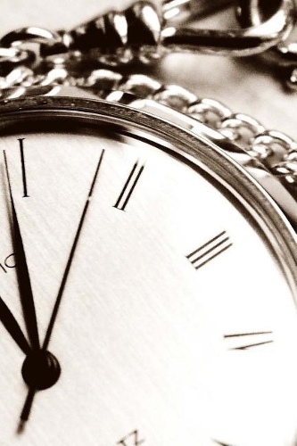 Pocket Watch Notebook: 150 lined pages, glossy softcover, 6 x 9