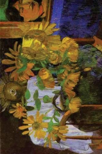 "Still Life with Sunflowers on an Armchair" by Paul Gauguin - 1901: Journal (Bla(Art of Life Journals)