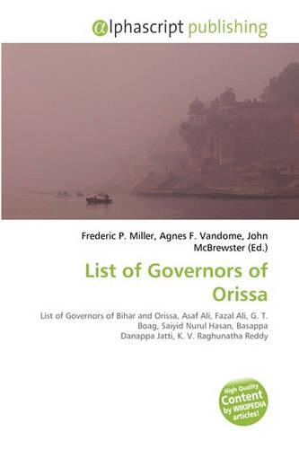 List of Governors of Orissa: (English)