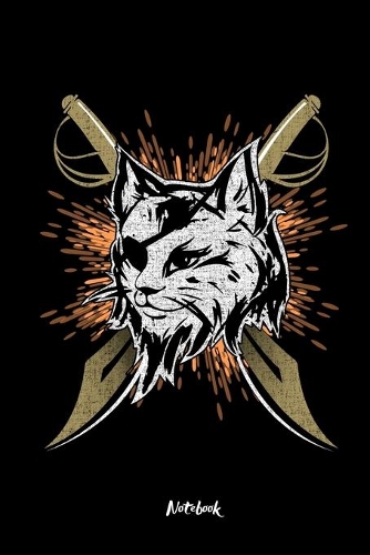 Notebook: 6x9" Squared Pirate Cat Cover Beginning Of School Year Gift Son Daugther Kitty Lover Cat Owner Eye Patch