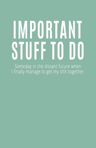 Important Stuff to Do Someday in the Distant Future When I Finally Get My Shit Together