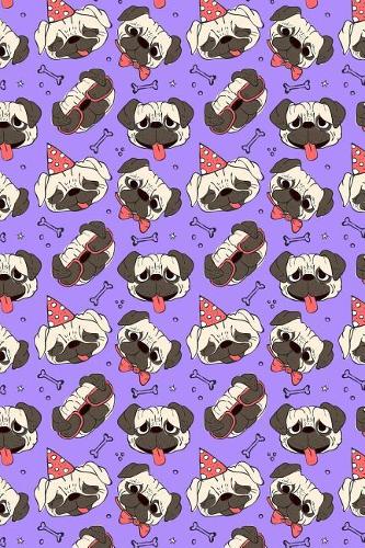 Bullet Journal Notebook Funny Pugs Pattern 3
