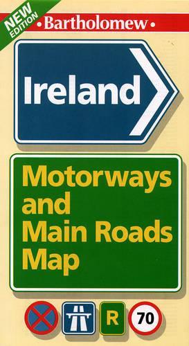 Ireland Motorways and Main Roads Map