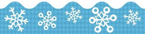 Snowflakes Scalloped Bulletin Board Borders