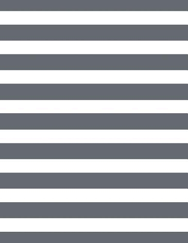 Stripes - Slate Grey 101 - Lined Notebook With Margins 8.5x11