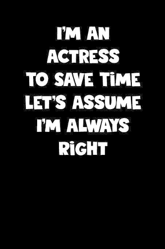 Actress Notebook - Actress Diary - Actress Journal - Funny Gift for Actress