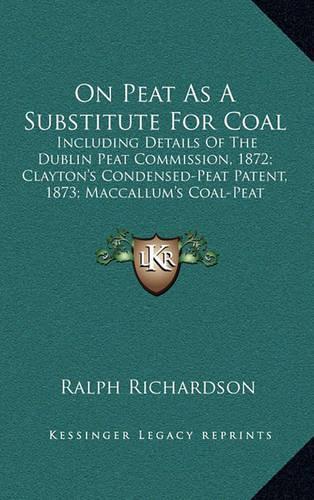 On Peat As A Substitute For Coal