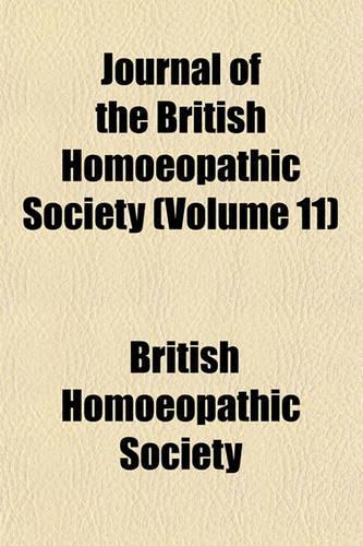 The Journal of the British Homoeopathic Society Volume 11