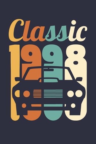 Blank Lined Journal, Diary, Planner, Notebook for 21 Year Old - Vintage 1998 Diary - Mens Car Journal - 21st Birthday Gift: Medium College-Ruled Journey Diary, 110 page, Lined, 6x9 (15.2 x 22.9 cm)