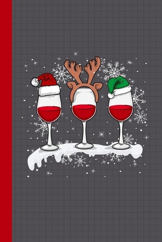 Christmas Wine Glasses Journal Notebook