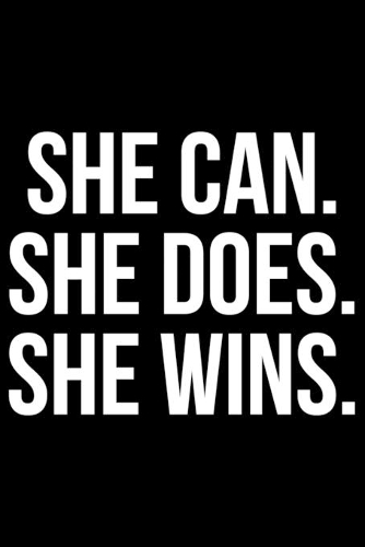 She Can She Does She Wins: Portable Christian Journal: 6"x9" Journal Notebook with Christian Quote: Inspirational Gifts for Religious Men & Women (Christian Journal)