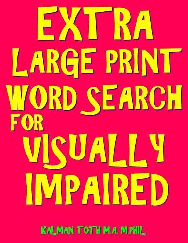 Extra Large Print Word Search for Visually Impaired