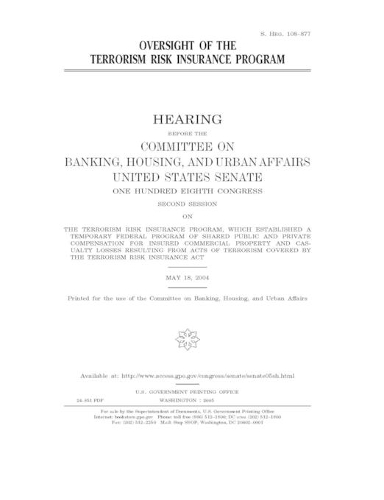 Oversight of the Terrorism Risk Insurance Program