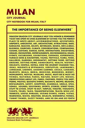 Milan City Journal, City Notebook for Milan, Italy