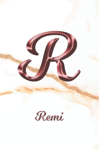 Remi: Sketchbook - Blank Imaginative Sketch Book Paper - Letter R Rose Gold White Marble Pink Effect Cover - Teach & Practice Drawing for Experienced & As