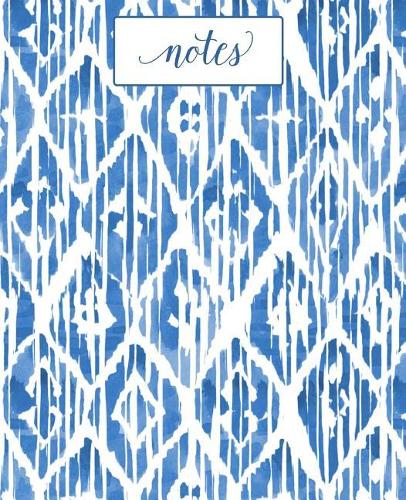 School Composition Book Notes Blue Ikat Pattern 130 Pages: (Notebook, Diary, Blank Book)(Pattern Design School Composition Books Notebooks)