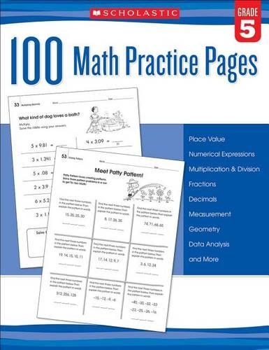100 Math Practice Pages (Grade 5)