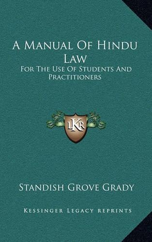 A Manual of Hindu Law