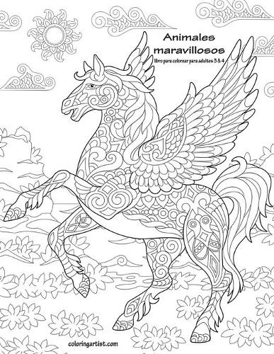 Animales maravillosos libro para colorear para adultos 3 & 4: (34 Animales Maravillosos)
