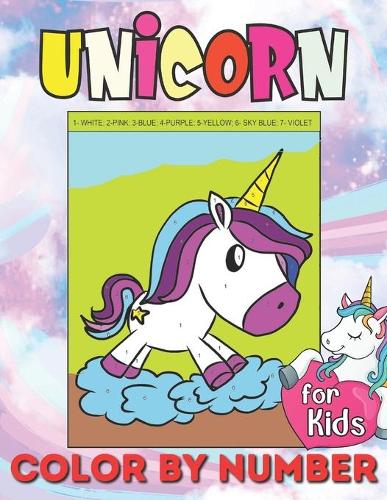 Unicorn Color by Numbers for Kids