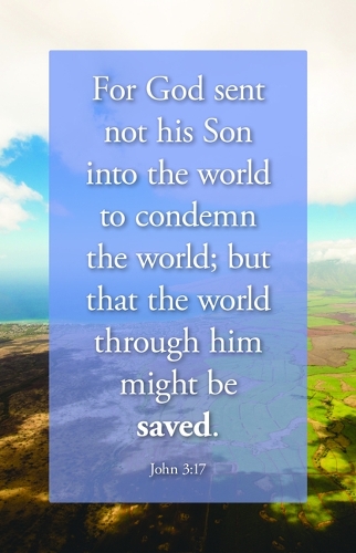 General Worship Bulletin: For God (Package of 100): John 3:17 (Kjv)