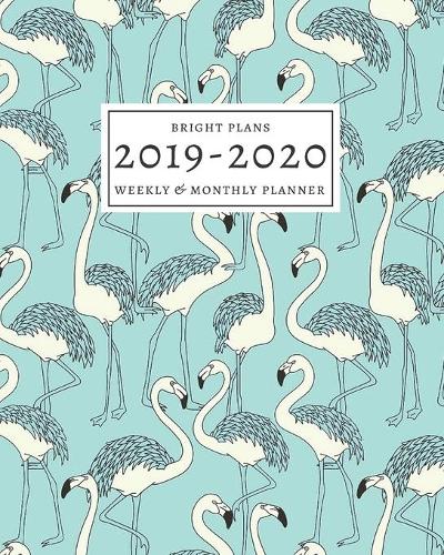 2019-2020: 16-Month Weekly and Monthly Planner/Calendar Sept 2019-Dec 2020 Aqua and Cream Flamingo Pattern Fun and Cute