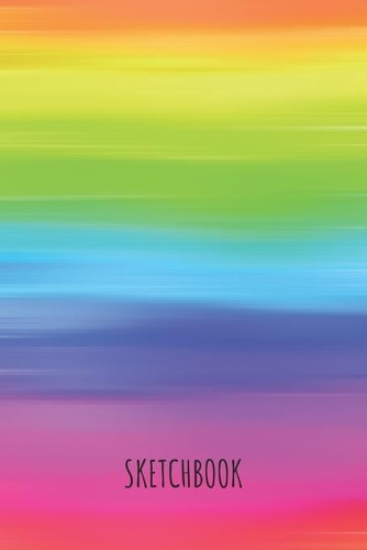 Sketchbook: A5 Skizzenbuch Punkteraster 120 Seiten Soft Cover - Skizzenblock - Malbuch - Zeichenheft - Aquarell Regenbogen Bunt Farben 6x9