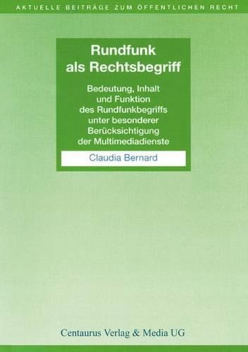 Rundfunk als Rechtsbegriff