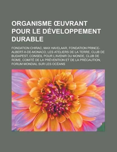 Organisme Uvrant Pour Le Developpement Durable