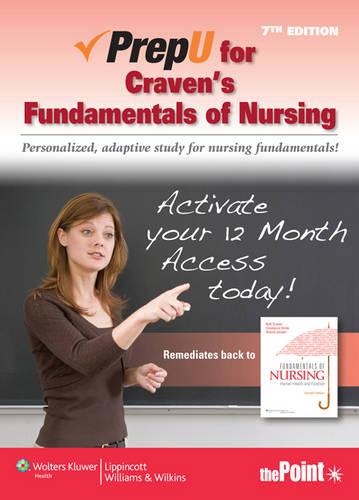 Prepu for Craven's Fundamentals of Nursing: Human Health and Function(PrepU)