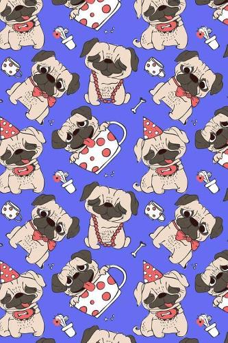 Bullet Journal Notebook Funny Pugs Pattern 11