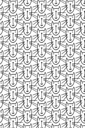 Journal Notebook For Cat Lovers Smiley Cats Pattern 1