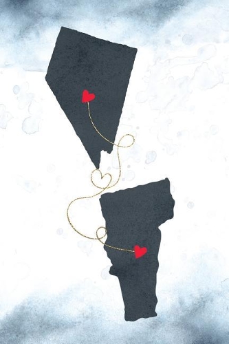 Nevada & Vermont: Long Distance Out of State Notebook - Blank Lines(989 Together Forever Never Apart Us States Journals)